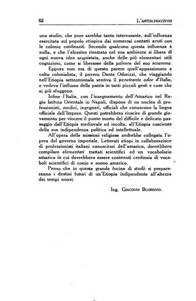 L'antischiavismo organo della Società antischiavista d'Italia e dei comitati antischiavisti nazionali